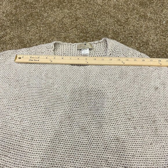 Berretti Woman's Oversize Drape Sweater Grey Shimmer One Size Italy 10% Wool - Picture 7 of 10